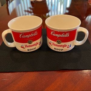 Vintage Campbell’s Soup Mugs Pair Circa 1989